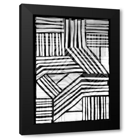 Nokomis II Black Modern Wood Framed Art Print with Double Matting by Stramel, Renee W.