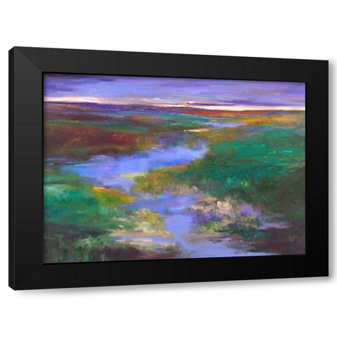 Distant Foothills Black Modern Wood Framed Art Print with Double Matting by Finch, Sheila