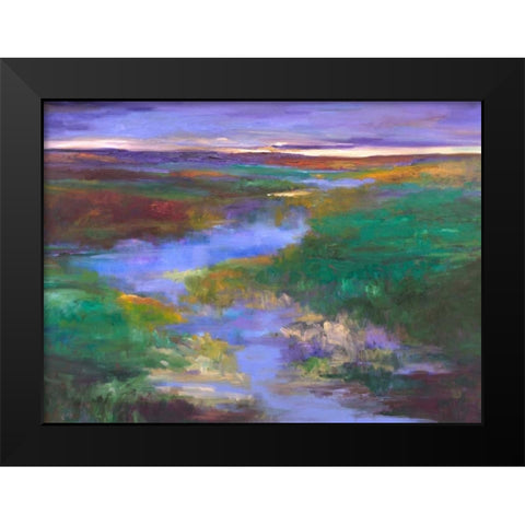 Distant Foothills Black Modern Wood Framed Art Print by Finch, Sheila