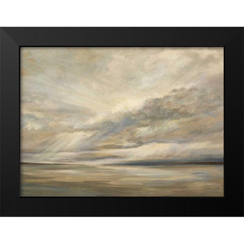 Storm on the Bay Black Modern Wood Framed Art Print by Finch, Sheila