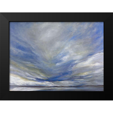 South Bay Storm Black Modern Wood Framed Art Print by Finch, Shiela