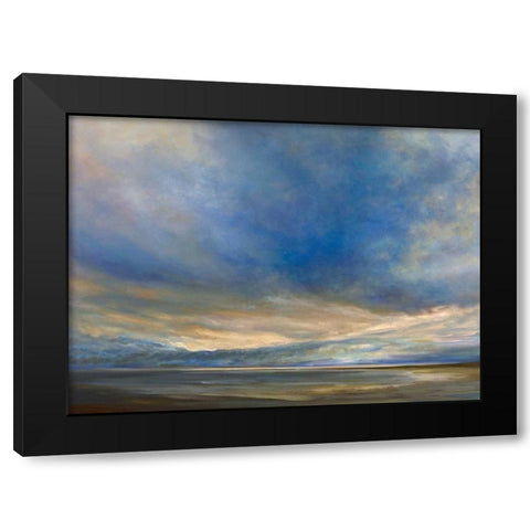 Clouds on the Bay II Black Modern Wood Framed Art Print by Finch, Sheila