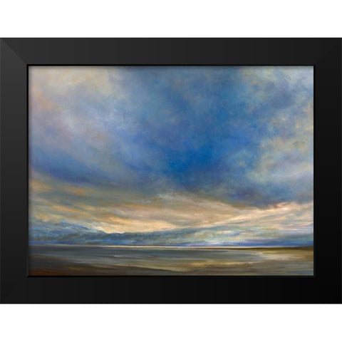 Clouds on the Bay II Black Modern Wood Framed Art Print by Finch, Sheila