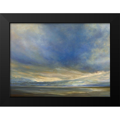 Clouds on the Bay II Black Modern Wood Framed Art Print by Finch, Shiela