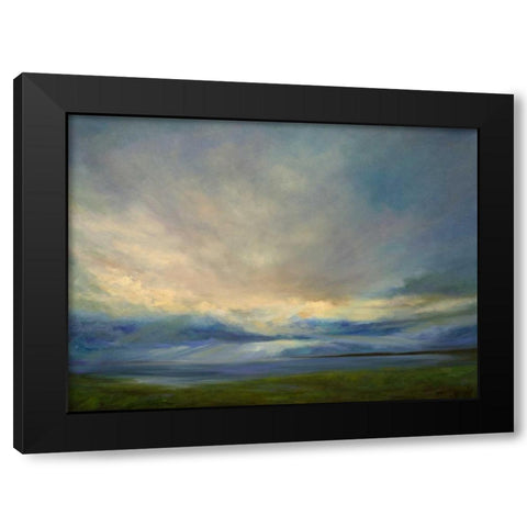 Clouds on the Bay III Black Modern Wood Framed Art Print with Double Matting by Finch, Sheila