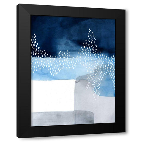 Waterfall Abstract I Black Modern Wood Framed Art Print with Double Matting by Popp, Grace