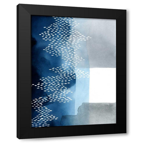 Waterfall Abstract II Black Modern Wood Framed Art Print with Double Matting by Popp, Grace