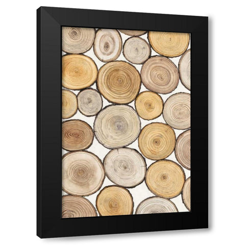 Tree Ring Study I Black Modern Wood Framed Art Print by OToole, Tim