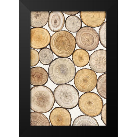 Tree Ring Study I Black Modern Wood Framed Art Print by OToole, Tim