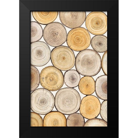 Tree Ring Study II Black Modern Wood Framed Art Print by OToole, Tim