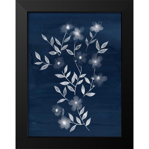 Flower Cyanotype I Black Modern Wood Framed Art Print by Popp, Grace
