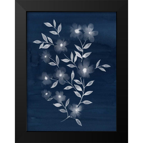 Flower Cyanotype II Black Modern Wood Framed Art Print by Popp, Grace