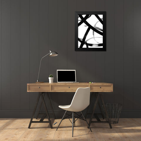 Monochrome Ripple II Black Modern Wood Framed Art Print by Popp, Grace