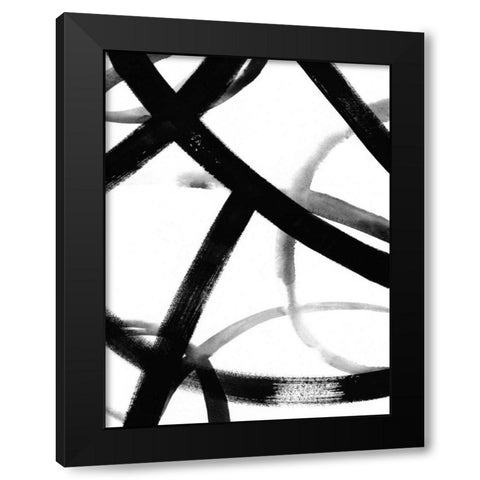 Monochrome Ripple II Black Modern Wood Framed Art Print with Double Matting by Popp, Grace