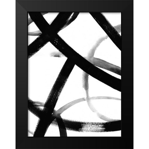 Monochrome Ripple II Black Modern Wood Framed Art Print by Popp, Grace