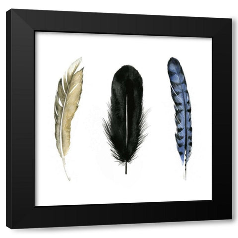 Soft Feathers I Black Modern Wood Framed Art Print by Popp, Grace