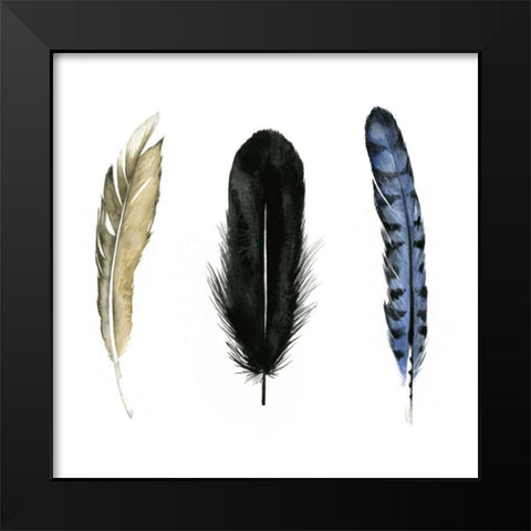 Soft Feathers I Black Modern Wood Framed Art Print by Popp, Grace