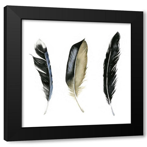 Soft Feathers II Black Modern Wood Framed Art Print with Double Matting by Popp, Grace
