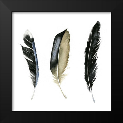 Soft Feathers II Black Modern Wood Framed Art Print by Popp, Grace