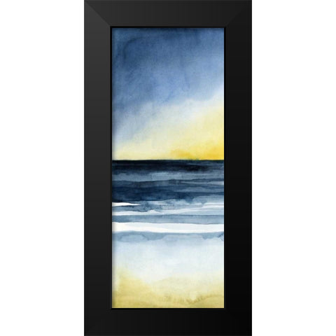 Layered Sunset Triptych I Black Modern Wood Framed Art Print by Popp, Grace