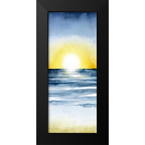Layered Sunset Triptych II Black Modern Wood Framed Art Print by Popp, Grace