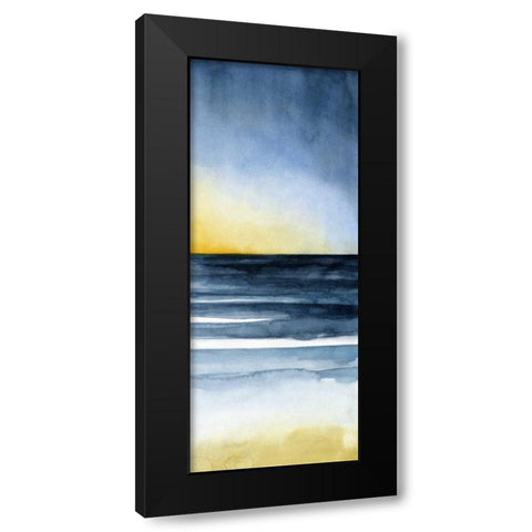 Layered Sunset Triptych III Black Modern Wood Framed Art Print with Double Matting by Popp, Grace