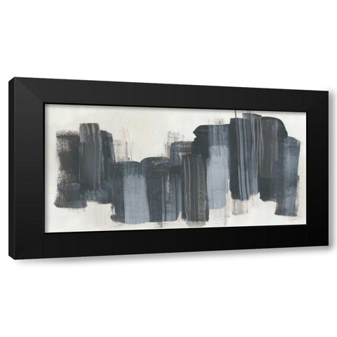 Monochrome Notation I Black Modern Wood Framed Art Print by Vess, June Erica