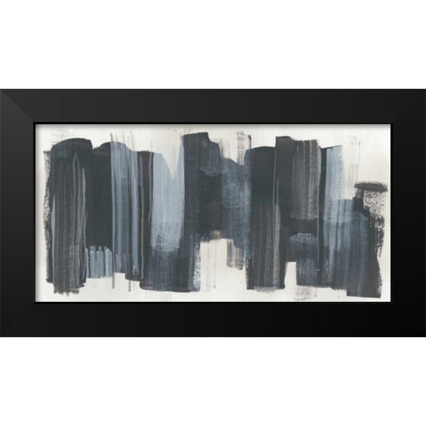 Monochrome Notation II Black Modern Wood Framed Art Print by Vess, June Erica