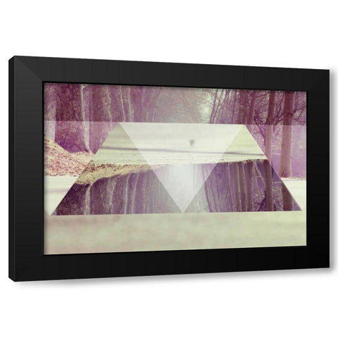 Path Black Modern Wood Framed Art Print with Double Matting by Wang, Melissa