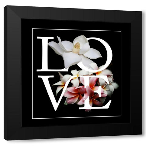 Floral Graphic I Black Modern Wood Framed Art Print by Wang, Melissa