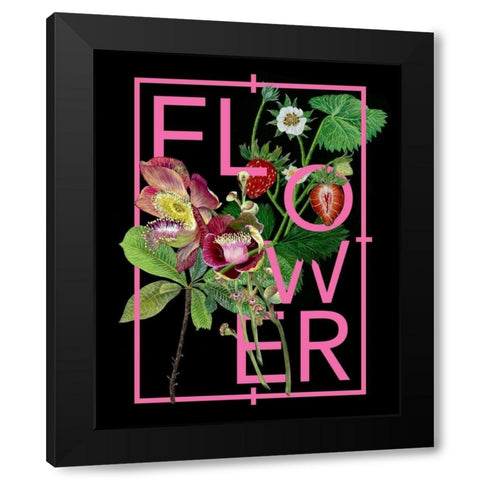 Floral Inspiration I Black Modern Wood Framed Art Print by Wang, Melissa