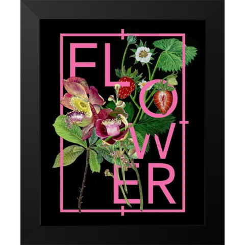 Floral Inspiration I Black Modern Wood Framed Art Print by Wang, Melissa