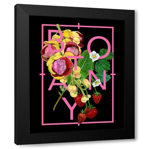 Floral Inspiration II Black Modern Wood Framed Art Print with Double Matting by Wang, Melissa