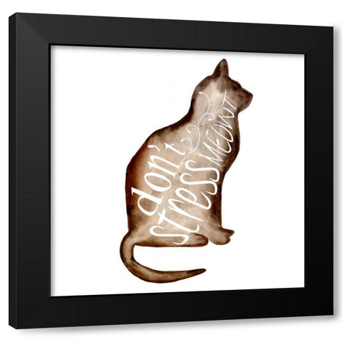Punny Animal I Black Modern Wood Framed Art Print with Double Matting by Wang, Melissa