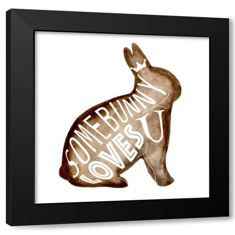 Punny Animal III Black Modern Wood Framed Art Print with Double Matting by Wang, Melissa
