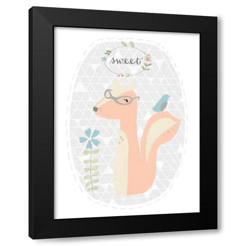 Quirky Forest I Black Modern Wood Framed Art Print with Double Matting by Vess, June Erica