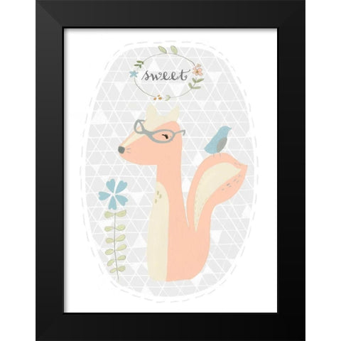 Quirky Forest I Black Modern Wood Framed Art Print by Vess, June Erica