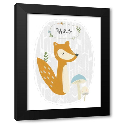 Quirky Forest II Black Modern Wood Framed Art Print by Vess, June Erica