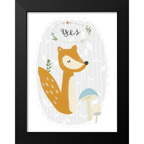 Quirky Forest II Black Modern Wood Framed Art Print by Vess, June Erica