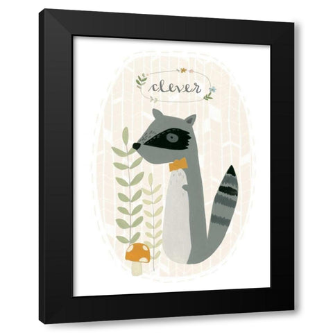 Quirky Forest III Black Modern Wood Framed Art Print with Double Matting by Vess, June Erica