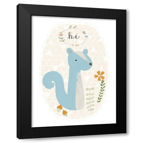 Quirky Forest IV Black Modern Wood Framed Art Print with Double Matting by Vess, June Erica