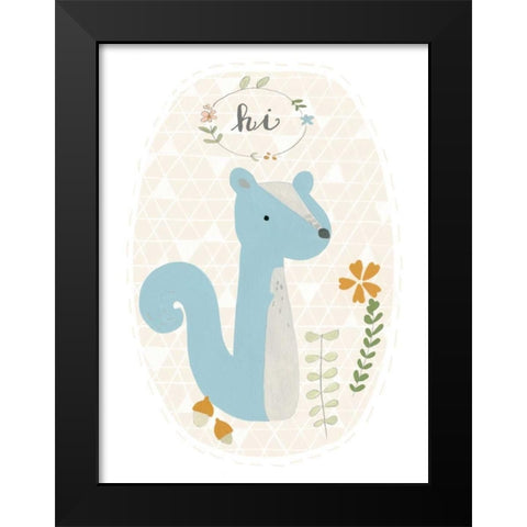 Quirky Forest IV Black Modern Wood Framed Art Print by Vess, June Erica