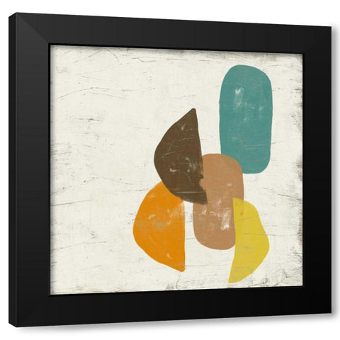 Mobile VI Black Modern Wood Framed Art Print with Double Matting by Vess, June Erica