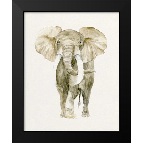 Baby Elephant I Black Modern Wood Framed Art Print by Wang, Melissa