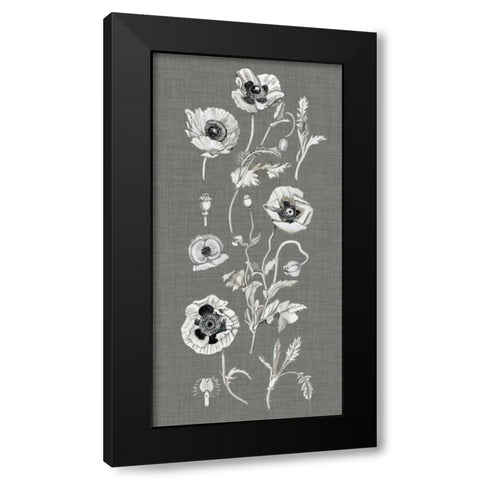 Poppy Array II Black Modern Wood Framed Art Print by McCavitt, Naomi