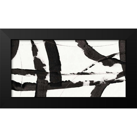 Obsidian Harmony I Black Modern Wood Framed Art Print by OToole, Tim