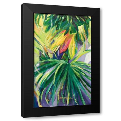 Jardin Abstracto II Black Modern Wood Framed Art Print with Double Matting by Wilkins, Suzanne