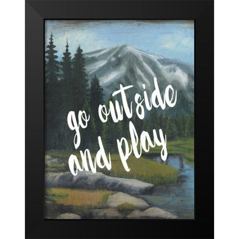 Adventure Typography I Black Modern Wood Framed Art Print by McCavitt, Naomi