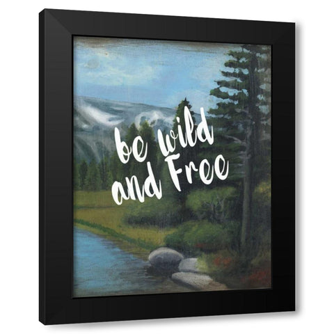 Adventure Typography II Black Modern Wood Framed Art Print with Double Matting by McCavitt, Naomi