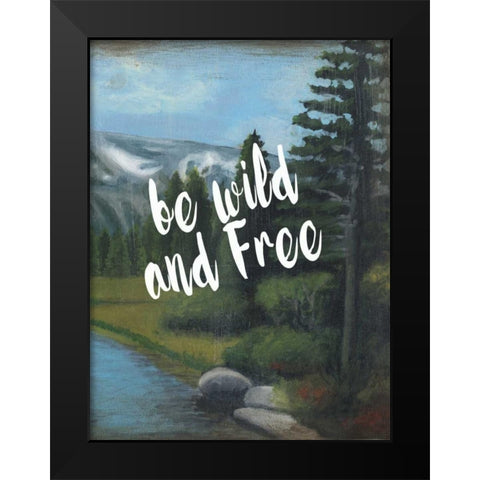 Adventure Typography II Black Modern Wood Framed Art Print by McCavitt, Naomi